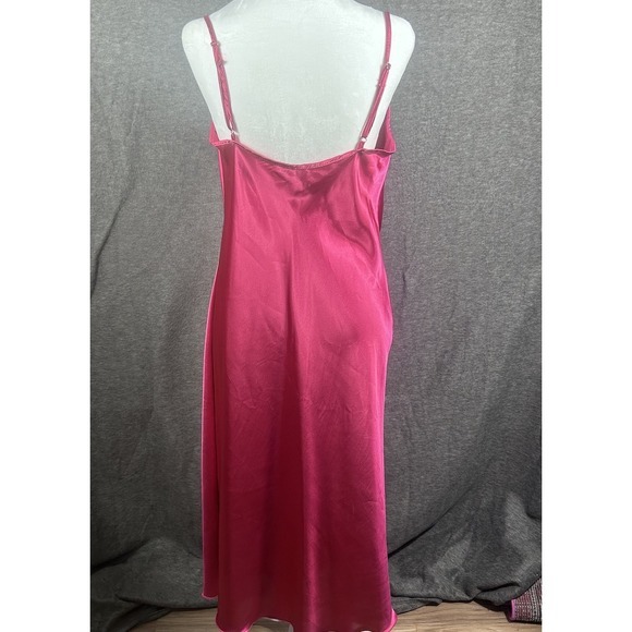 Vintage 90s Y2K Bebe Slip Dress Midi Satin Pink Size S Drape Neck Sexy Date - Picture 3 of 8